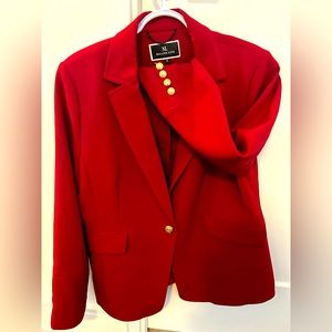 Melanie Lyne red blazer size 16